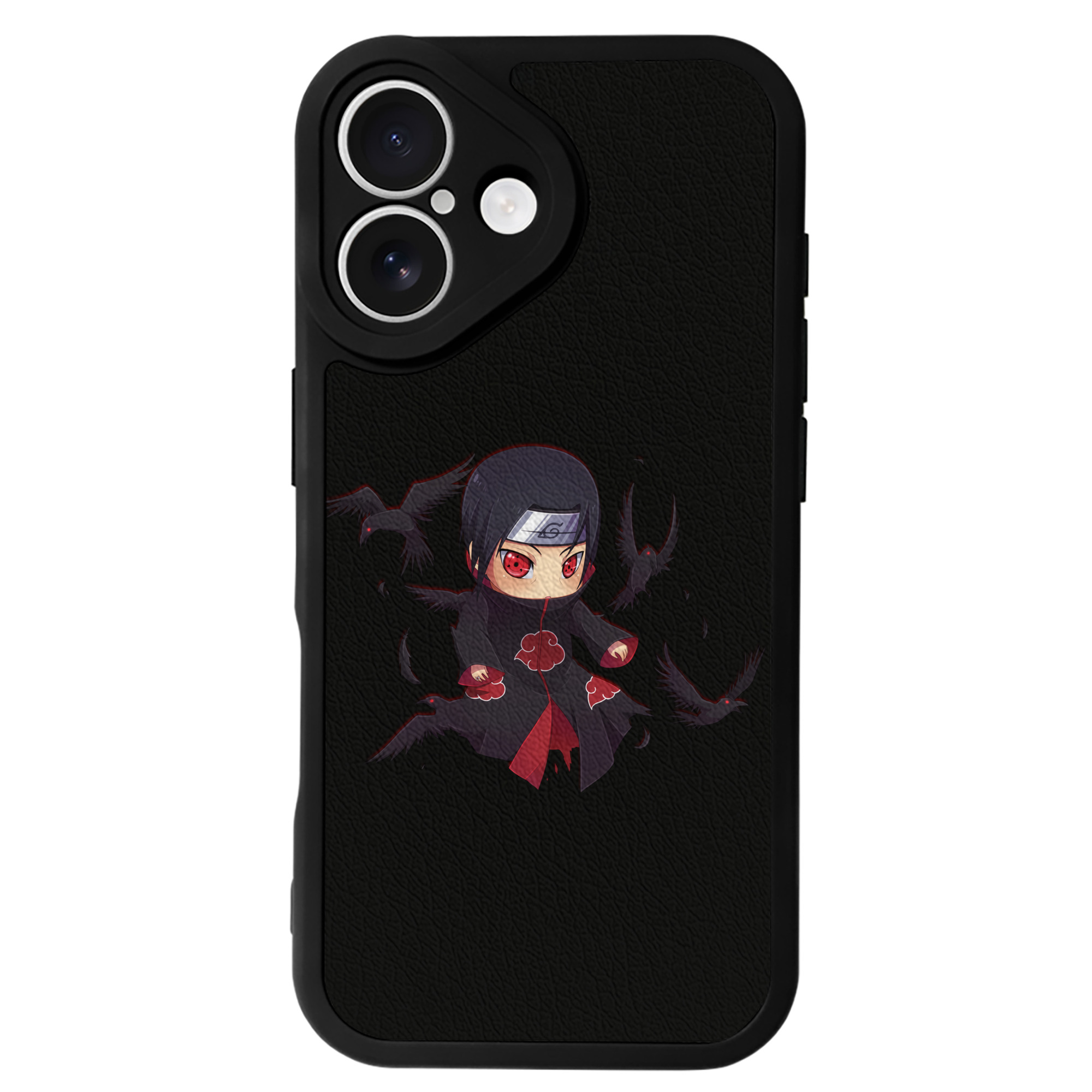 （画像用） NARUTO -ナルト- うちは イタチ Uchiha Itachi 【iPhone 16シリーズ対応】シリコンスマホケース（レザー調） 材質：シリコン